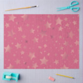 Pink | ROSE | Gold Star Muster Seidenpapier (Basteln)