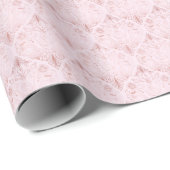 Pink + Rose Gold Whimsigothic Wrapping Paper Geschenkpapier (Rolleneckpunkt)