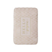 Pink Rose Gold Zickzack Hallo Herrlich Bath Mat Badematte (Vorderseite Vertikal)