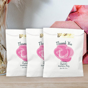 Pink Rose Graduation Party Gefallen Tasche Geschenktütchen