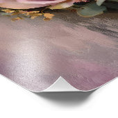 Pink Rose Heart Floral Painterly Botanica Fotodruck (Ecke)