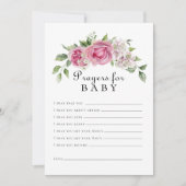 Pink Rose Hydrangea Gebete für die Blumenarmbrücke Einladung (Vorderseite)