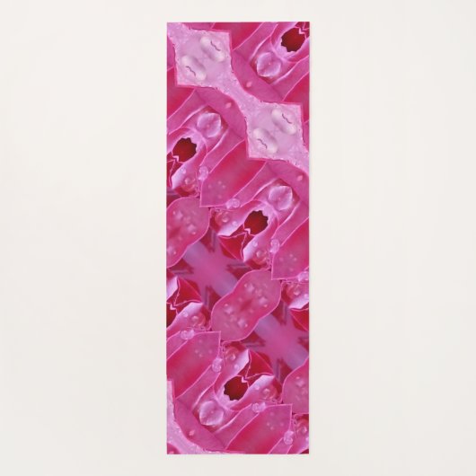 Pink Rose Ikat Yogamatte (Rückseite)