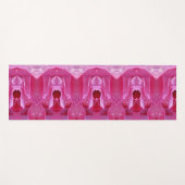 Pink Rose Ikat Yogamatte (Vorderseite (Horizontal))