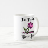 Pink Rose in Despair Kaffeetasse (VorderseiteRechts)
