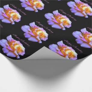 Pink Rose - individuelles Geburtstagspapier Geschenkpapier