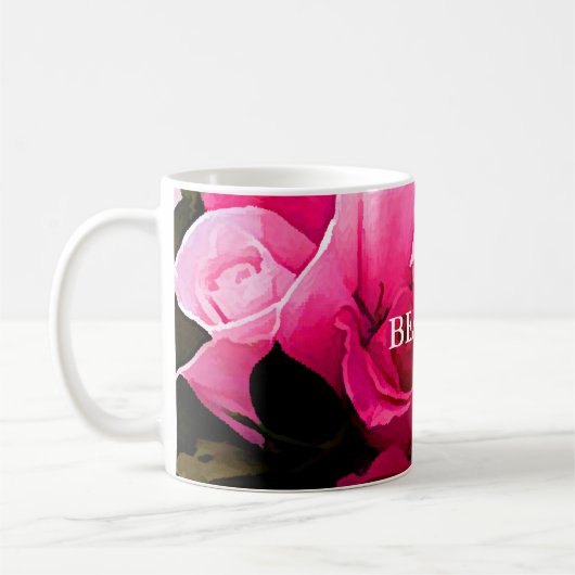 Pink Rose Kaffee Mugs Kaffeetasse (Links)