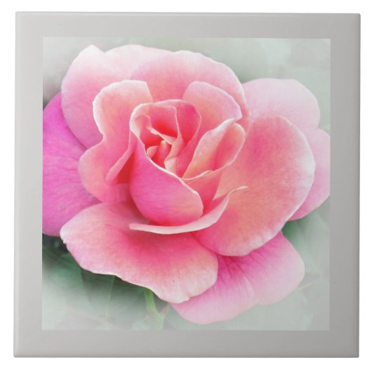 PINK ROSE-Keramik Fliese (Vorderseite)