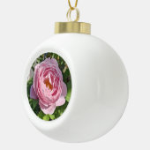 Pink Rose  Keramik Kugel-Ornament (Rechts)