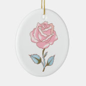 PINK ROSE KERAMIK ORNAMENT (Rechts)
