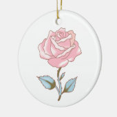 PINK ROSE KERAMIK ORNAMENT (Links)