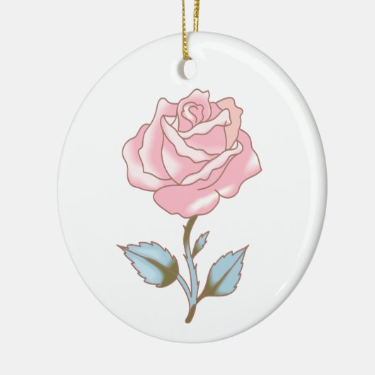 PINK ROSE KERAMIK ORNAMENT (Links)