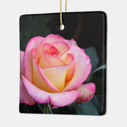 Pink Rose Keramikornament (Links)