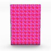 Pink Rose Kisses Pattern Fotoblock (Vorderseite)