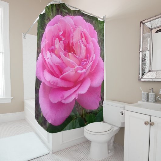 Pink Rose "Leonardo Da Vinci" Duschvorhang (Beispiel)