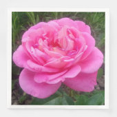 Pink Rose "Leonardo Da Vinci" Serviette (Vorderseite)