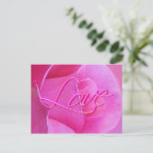 PINK ROSE & LIEBE von SHARON SHARPE Postkarte (Stehend Vorderseite)