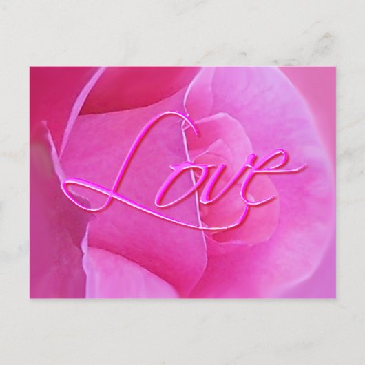 PINK ROSE & LIEBE von SHARON SHARPE Postkarte (Vorderseite)
