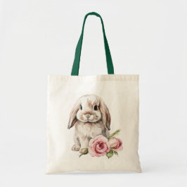 Pink Rose Lose Bunny Rabbit Tragetasche