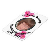 Pink Rose Loving Memory Photo Memorial  Magnet (Linke Seite)