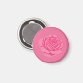 Pink rose magnet (Vorderseite/Rückseite)