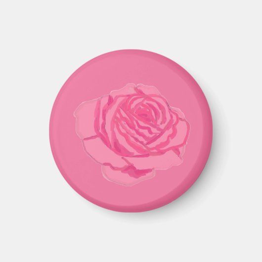 Pink rose magnet (Vorne)