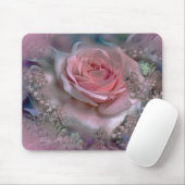 PINK ROSE MOUSE PAD MOUSEPAD (Mit Mouse)