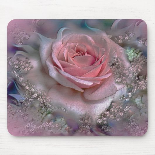 PINK ROSE MOUSE PAD MOUSEPAD (Vorne)