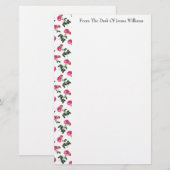 Pink Rose Muster Stationierung Briefpapier (Vorne/Hinten)