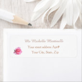 Pink Rose on white return address (Insitu)
