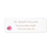 Pink Rose on white return address (Vorne)