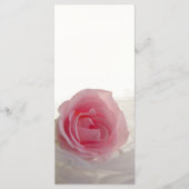 Pink Rose on White Wedding Programm (Vorderseite)