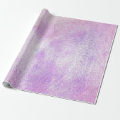Pink Rose Paint Blush White Lilac Linen Wasserfarb Geschenkpapier (Ungerollt)