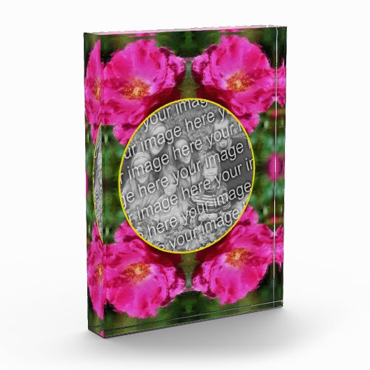 Pink Rose Painting Blume hinzufügen Fotoblock (Links)