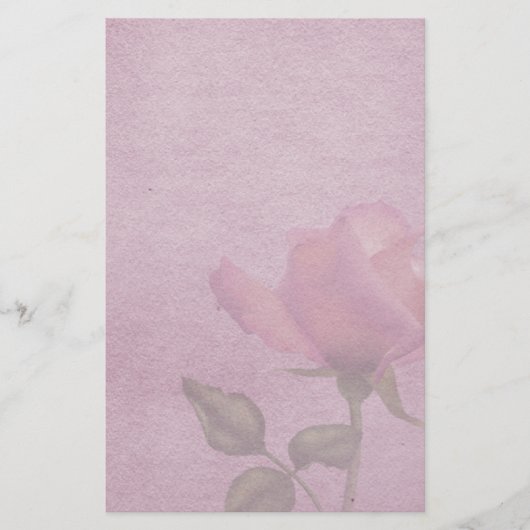 Pink Rose Parchment Stationierung Briefpapier (Vorderseite)