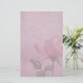 Pink Rose Parchment Stationierung Briefpapier (Stehend Vorderseite)