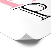 Pink Rose Paris Vintage Poster Französisch (Ecke)