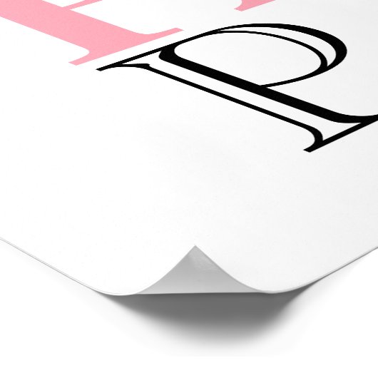 Pink Rose Paris Vintage Poster Französisch (Ecke)