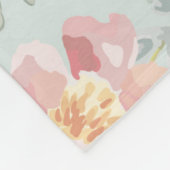 Pink Rose Pastel Garden Muster Fleecedecke (Ecke)