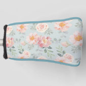 Pink Rose Pastel Garden Muster Golf Headcover (Vorderseite)