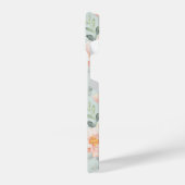 Pink Rose Pastel Garden Muster iPhone Hülle (Linke Seite)