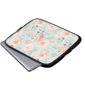 Pink Rose Pastel Garden Muster Laptopschutzhülle (Vorne Knopf)