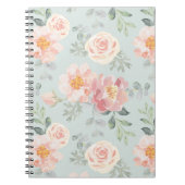 Pink Rose Pastel Garden Muster Notizblock (Vorderseite)