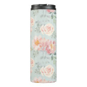 Pink Rose Pastel Garden Muster Thermosbecher (Rückseite)