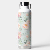 Pink Rose Pastel Garden Muster Trinkflasche (Vorderseite)