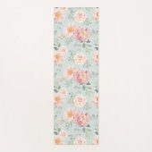 Pink Rose Pastel Garden Muster Yogamatte (Vorderseite)