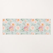 Pink Rose Pastel Garden Muster Yogamatte (Vorderseite (Horizontal))