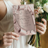 Pink Rose Pastel Pulver Funkelnd Glitzer Tropfen R Einladung