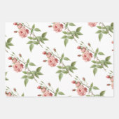 Pink Rose Pattern Geschenkpapier Set (Vorderseite 2)