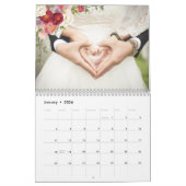 Pink & Rose Peony Blume Unser Hochzeitkalender Kalender (Jan 2026)